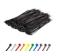 Gocableties - Bridas plastico negras para cables - 1,000 Piezas - 300 mm x 4,8 mm - Resistentes a los rayos