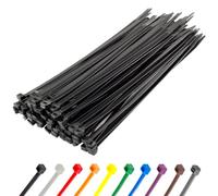 Gocableties - Bridas plastico negras para cables - 100 Piezas - 300 mm x 4,8 mm - Resistentes a los rayos