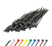 Gocableties - Bridas plastico platas para cables - 100 Piezas - 150 mm x 3,6 mm - Tamaño pequeño - Resistentes a los rayos