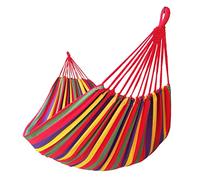 GOCAN hamacas Jardin amacas de Jardin Exterior Extra Grande Lona 220x160cm Longitud Total 350cm Carga 300kg Hamaca Doble amaca Colgante para Patio Porche e Interior(Arco Iris-XXXL)