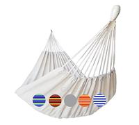 GOCAN hamacas Jardin amacas de Jardin Exterior Lona 220x150cm Longitud Total 330cm Carga 300kg Hamaca Doble amaca Colgante para Patio Porche e Interior (Beige) XXL