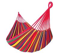 GOCAN hamacas Jardin amacas de Jardin Exterior Lona 220x160cm Longitud Total 330cm Carga 300kg Hamaca Doble amaca Colgante para Patio Porche e Interior (Arco Iris) XXL