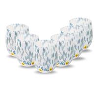 Gocce di Murano Gotas de Murano Juego de 6 Vasos Arcobaleno Pioggia de Cristal de Murano soplado de 300 ml coloreados Hechos a Mano Envoltorio de 6 Elegantes y Preciosos Vasos de Agua (Polvere Acquam