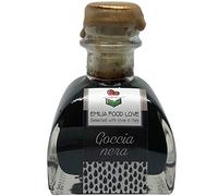 GOCCIA NERA - Condimento balsámico negro 8 años de edad - Made in Italy - EMILIA FOOD LOVE - Selected with Love in Italy- Condimento Balsamico invecchiato 8 anni