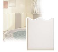 GOCHUSX Acolchado Autoadhesivo para Pared, Paneles De Pared Tapizados En PU Autoadhesivos, Cabecero Decorativo Protector, Adhesivo De Pared Fácil De Colocar Y Quitar(Blanco,50x60cm-2PCS)