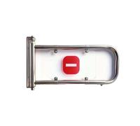 GOCHUSX Barrera De Entrada Unidireccional, Puerta De Seguridad, Puerta Metálica Ajustable De Acceso Único, Batiente con Resorte(Silver-C)