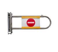 GOCHUSX Barrera De Entrada Unidireccional, Puerta De Seguridad, Puerta Metálica Ajustable De Acceso Único, Batiente con Resorte(Silver-B)