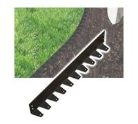 GOCHUSX Borde para Césped, Kit De Bordes para Jardín, Borde Flexible De Acero Inoxidable para Paisajismo, Jardines De Flores, Césped(Black-4PCS,100x3x5cm)
