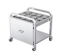 GOCHUSX Estación De Ingredientes para Pizza, Organizador Vertical Comercial De Especias con Ruedas, Soporte Organizador para Juego De Recipientes para Buffet