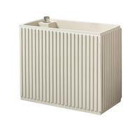 GOCHUSX Fregadero Portátil para Piso, Fregaderos Móviles Independientes con Kit De Drenaje, Lavabos Verticales Industriales para Restaurantes, Garajes Y Patios(Beige)