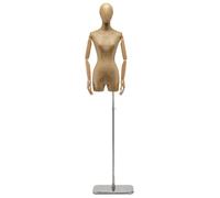 GOCHUSX Maniquí Femenino De Torso para Exhibición, Cuerpo De Maniquí con Cabeza Desmontable, Modelo Portátil para Modistas con Soporte para Escaparates De Tiendas(B)