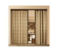 GOCHUSX Puerta Corredera De Madera Tejida, Biombo Plegable Artesanal con Tirador De Doble Cara, Separador De Ambientes Y Temperatura para Oficina En Casa, Dormitorio(160x150cm(63.0x59.1in))