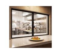 GOCHUSX Puerta De Servicio Retráctil para Cocina, Ventanillas De Paso Comerciales con Cerradura, Puertas Plegables Interiores Retráctiles para Bares Domésticos(110x130cm(43.3x51.2in))