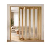 GOCHUSX Puerta Plegable Tipo Acordeón, Corredera Interior Retráctil con Tirado, Mampara Divisoria De Privacidad Que Ahorra Espacio para Armarios, Cocinas(100x180cm(39.4x70.9in))