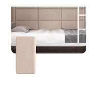GOCHUSX Revestimiento De Pared Suave De Lino Autoadhesivo; Paneles Acolchados(marrón,23x50 5 Pieces)