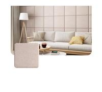 GOCHUSX Revestimiento De Pared Suave De Lino Autoadhesivo; Paneles Acolchados(marrón,35x35cm 5 Pieces)