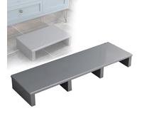 GOCHUSX Taburete De Madera, Banco con Soporte para Flores, Pedestal Elevado para Muebles Y Electrodomésticos, Plataforma Móvil Resistente para Cama, Baño, Porche(Grey,90x30x15cm)