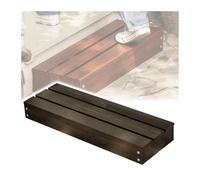 GOCHUSX Taburete De Plataforma De Madera, Escalón De Porche para Exteriores, Taburete Portátil De 1 Escalón para Cama, Escalera, Baño, Cocina, Jardín(Black,80x30x11cm)