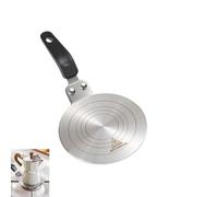 Gocoffun Placa difusora de calor, placa difusora de estufa de gas de acero inoxidable de 13 cm, adaptador de inducción para olla Moka, utensilios de cocina de café (5 pulgadas)