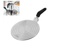 Gocoffun Placa difusora de calor, placa difusora de estufa de gas de acero inoxidable de 20 cm, adaptador de inducción para olla Moka, utensilios de cocina de café (7.9 pulgadas)