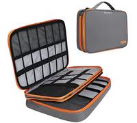 Gocokia Organizador de Accesorios electrónicos de Viaje, Bolso de Almacenamiento de Gran Capacidad, Organizador de Cables, Bolsa de Transporte Impermeable para computadora portátil de 11,6