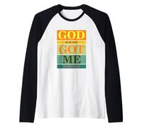 God Always Got Me, My Peace My Joy Colorful Quotes Graphic Camiseta Manga Raglan