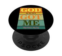 God Always Got Me, My Peace My Joy Colorful Quotes Graphic PopSockets PopGrip Adhesivo
