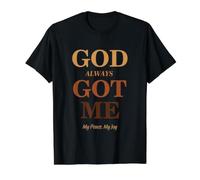 God Always Got Me, My Peace My Joy Cool Quotes Graphic Camiseta gráfica económica, Hombre, Negro, L