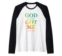 God Always Got Me, My Peace My Joy Cool Quotes Graphic Camiseta Manga Raglan