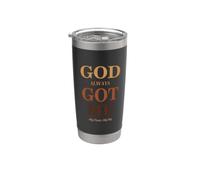 God Always Got Me, My Peace My Joy Cool Quotes Graphic Vaso térmico de acero inoxidable de doble pared