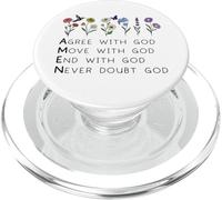 God Amen Agree God Move God with Christian Saying God Quote PopSockets PopGrip para MagSafe