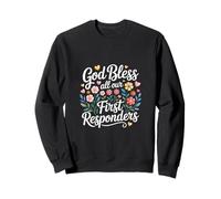God Bless All Our First Responders Apreciación |- Sudadera