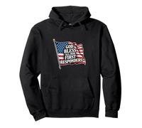 God Bless All Our First Responders Apreciación ------- Sudadera con Capucha