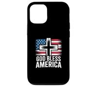 God Bless America 4 de Julio Christian Patriot Bandera de Estados Unidos Carcasa para iPhone 12/12 Pro