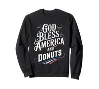 God Bless America and Donuts Patriotic Dessert Pride Sudadera