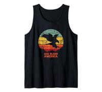 God Bless America Eagle Retro Diseño Grunge Envejecido Camiseta sin Mangas