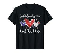 God Bless America For Women Girls Cute Patriotic 4th of July Camiseta gráfica económica
