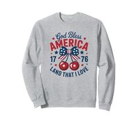 God Bless America Land That I Love 1776 Cerezas del 4 de julio Sudadera