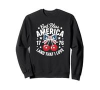 God Bless America Land That I Love 1776 Cerezas del 4 de julio Sudadera
