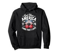 God Bless America Land That I Love 1776 Cerezas del 4 de julio Sudadera con Capucha