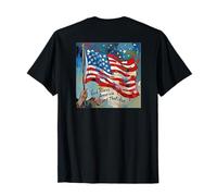 God Bless America Land That I Love US flag pintura artística Camiseta