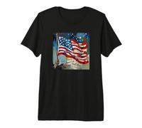 God Bless America Land That I Love US Flag Pintura artística Camiseta Premium