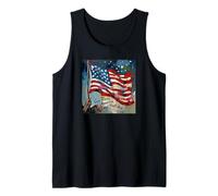 God Bless America Land That I Love US Flag Pintura artística Camiseta sin Mangas
