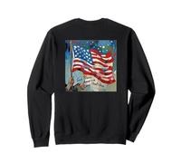God Bless America Land That I Love US Flag Pintura artística Sudadera