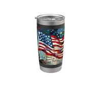 God Bless America Land That I Love US flag pintura artística Vaso térmico de acero inoxidable de doble pared