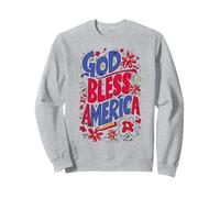 God Bless America Patriotic USA Flag Christian 4 of July Sudadera