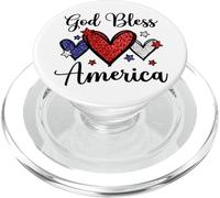 God Bless America Patriotic USA Flag Colors For Christians PopSockets PopGrip para MagSafe