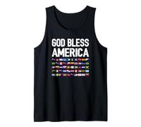 God Bless America Todos los países Orgullo Latino Camiseta sin Mangas