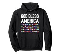 God Bless America Todos los países Orgullo Latino Sudadera con Capucha