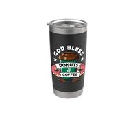 God Bless Donuts & Coffee Bakers Pastelería Café y donuts Vaso térmico de acero inoxidable de doble pared